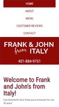 Mobile Screenshot of frankandjohnfromitaly.com